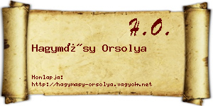 Hagymásy Orsolya névjegykártya