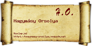 Hagymásy Orsolya névjegykártya