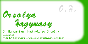 orsolya hagymasy business card